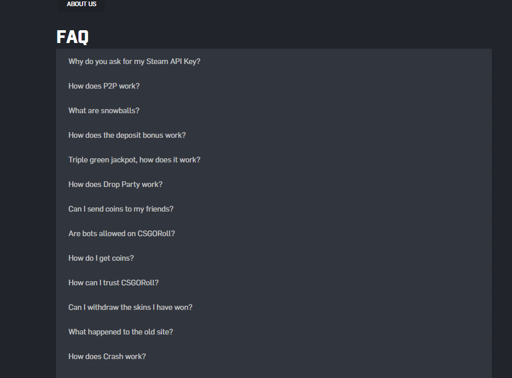 csgoroll faqs