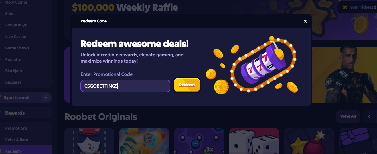 roobet promo code