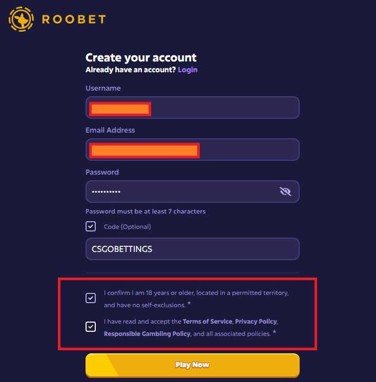 roobet sign up bonus