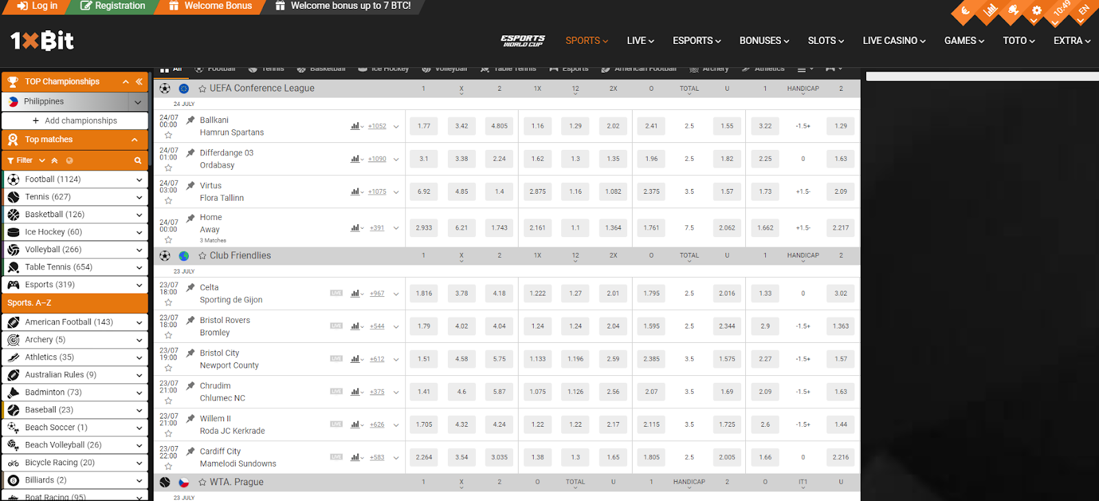 1xbit Betting