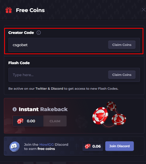 Howl.GG creator codes
