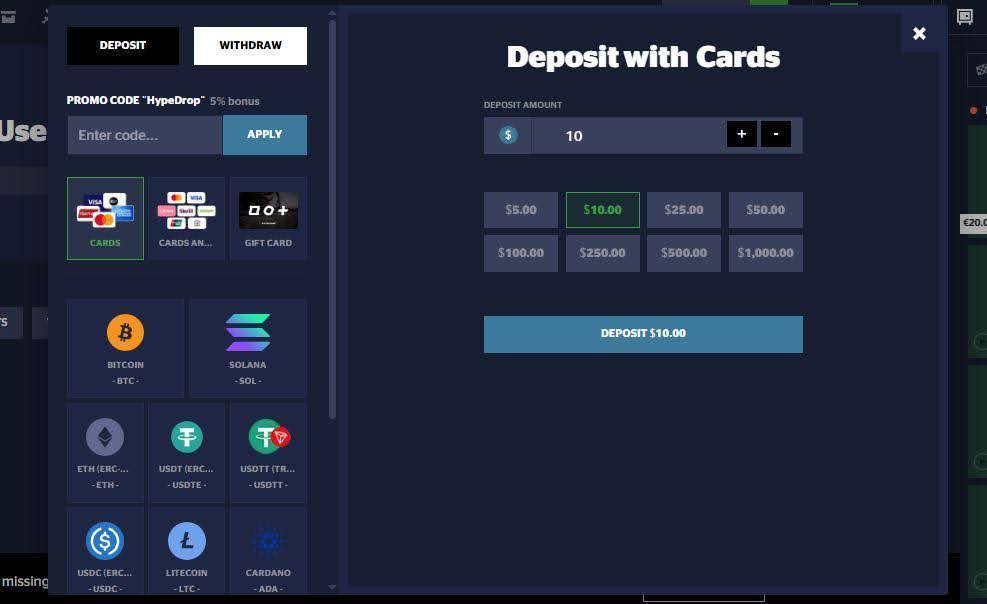 codes for hypedrop