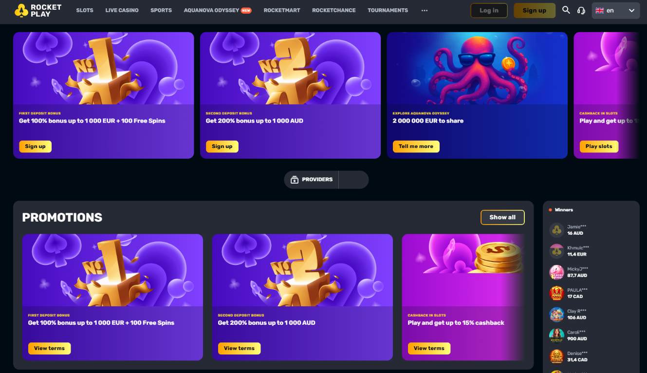 rocketplay casino bonus codes