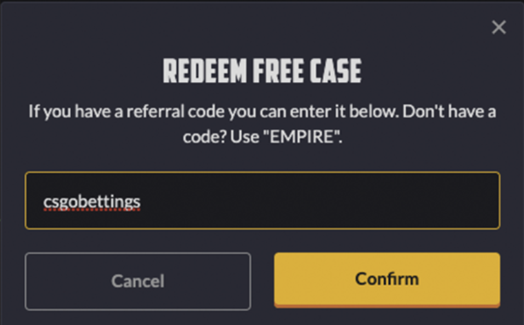 csgoempire bonus