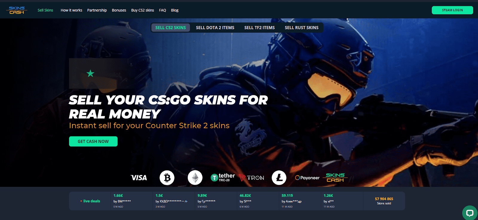 cs2 skins to paypal