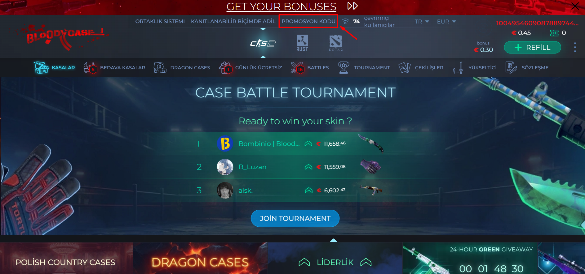 BloodyCase Promosyon Kodları