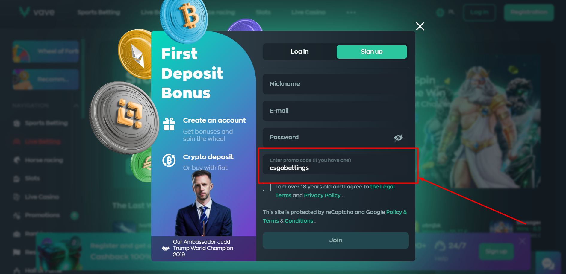 vave casino no deposit bonus