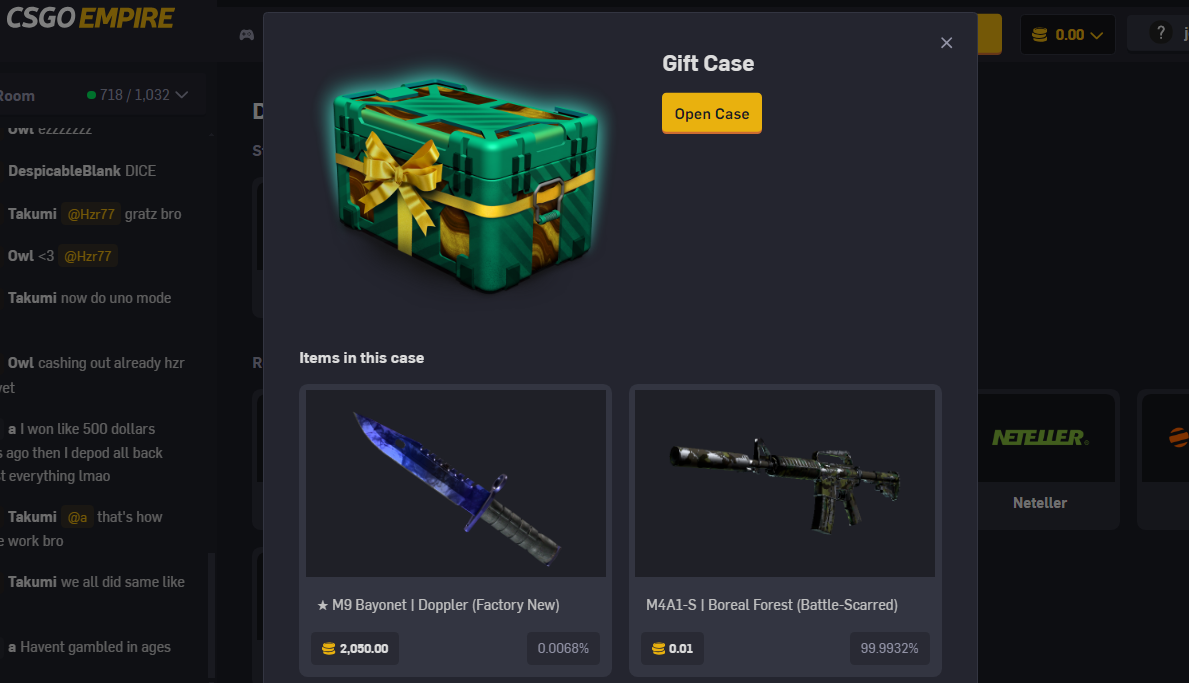 csgoempire free case