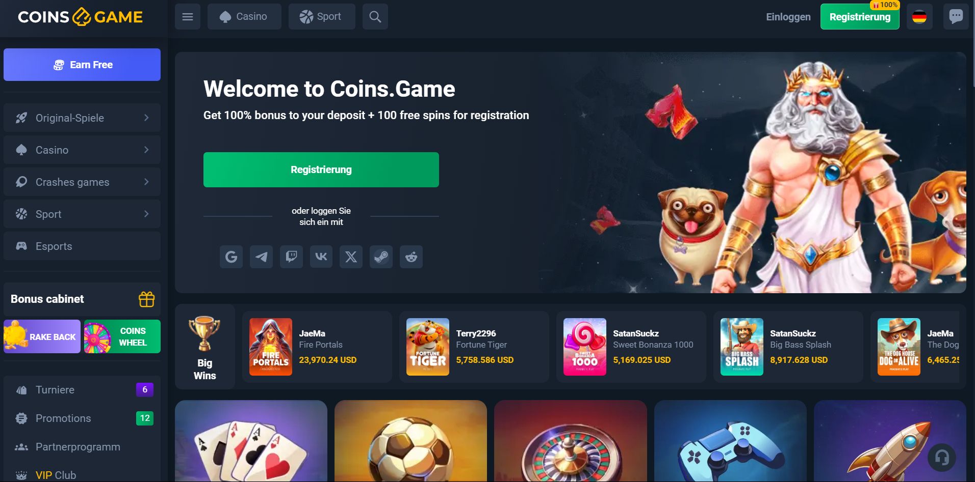 coins.game no deposit bonus code