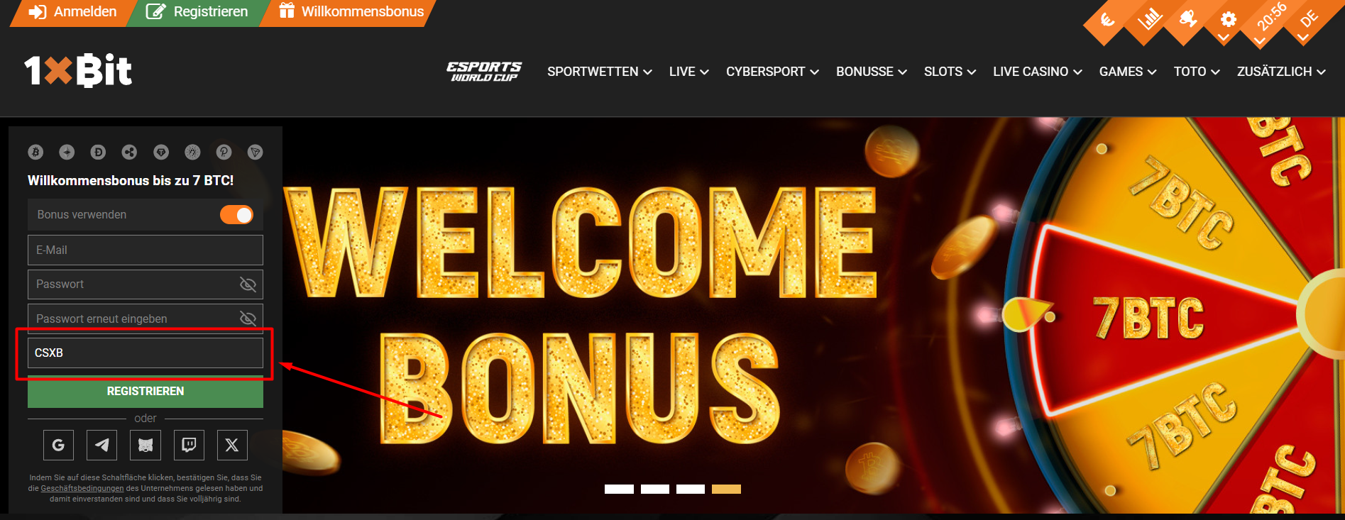 1xbit sport wetten bonus