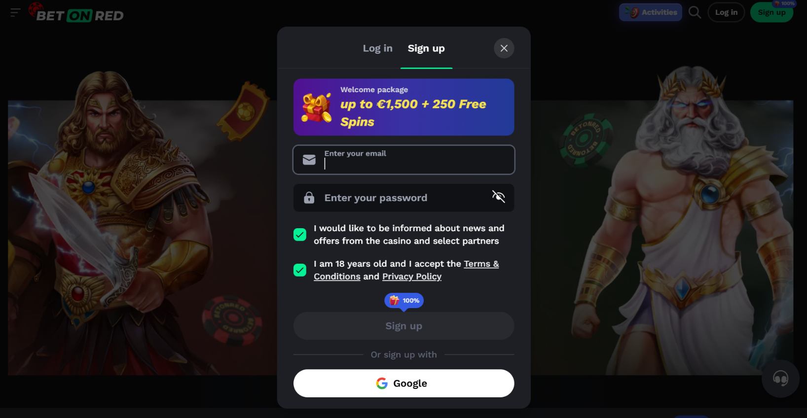 betonred bonus code