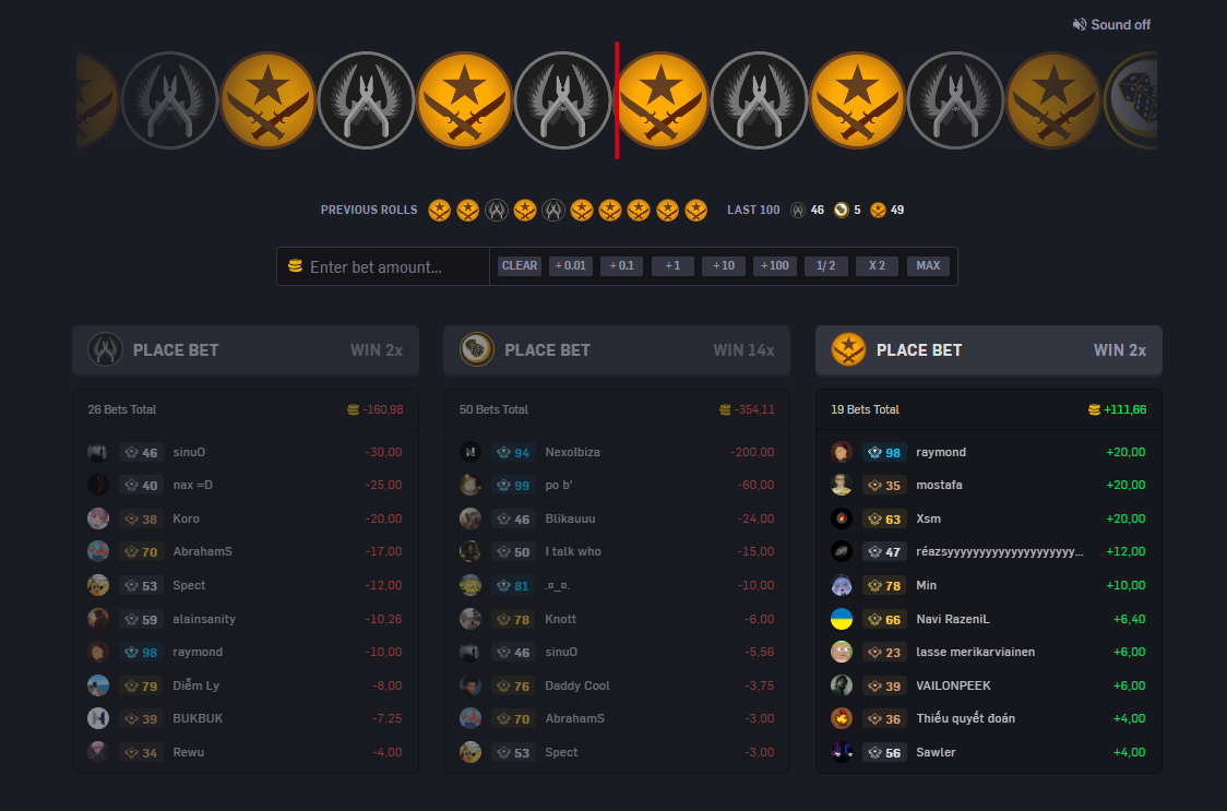 CSGO gambling roulette sites