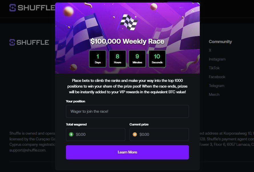 shuffle promo code