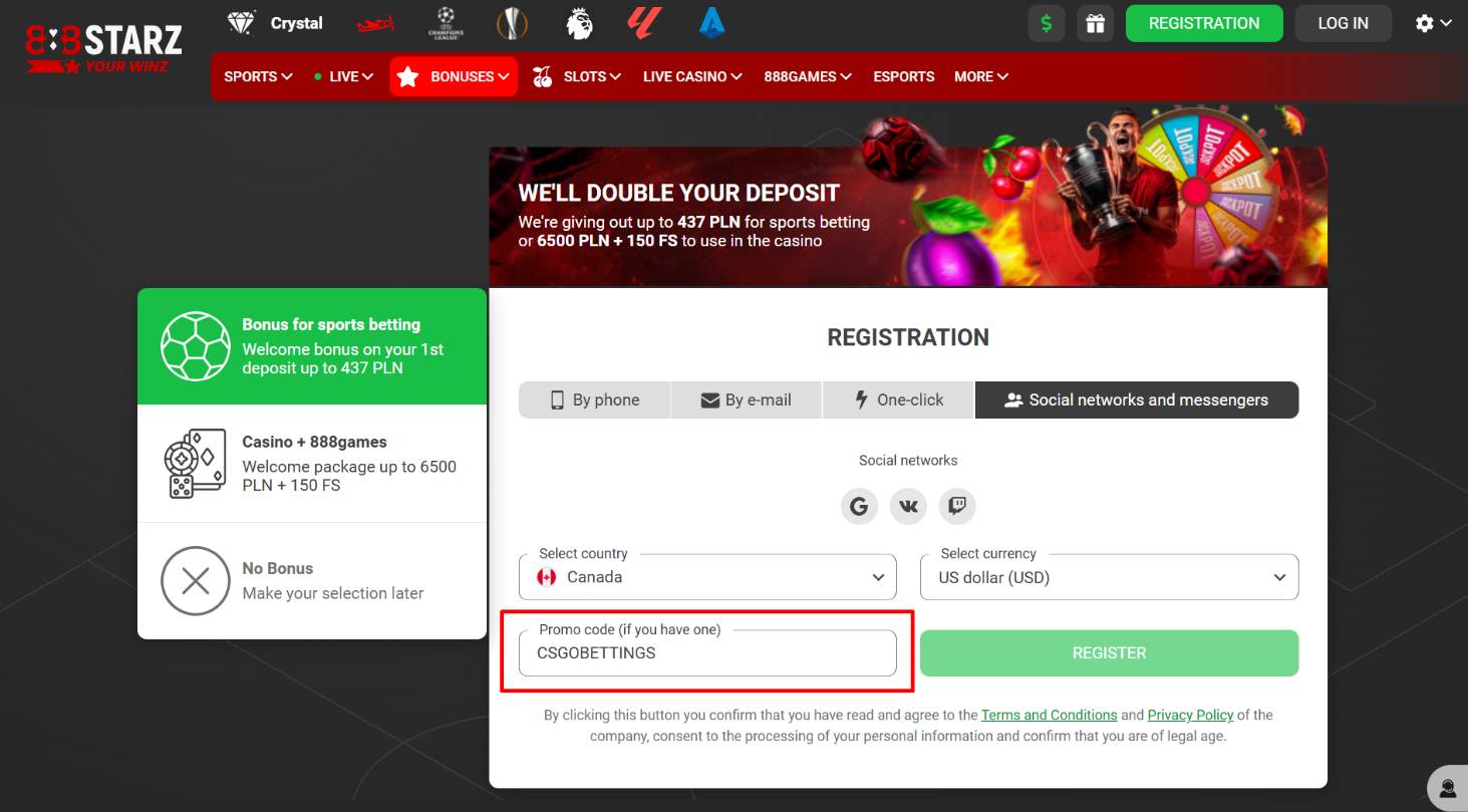 888starz bonus