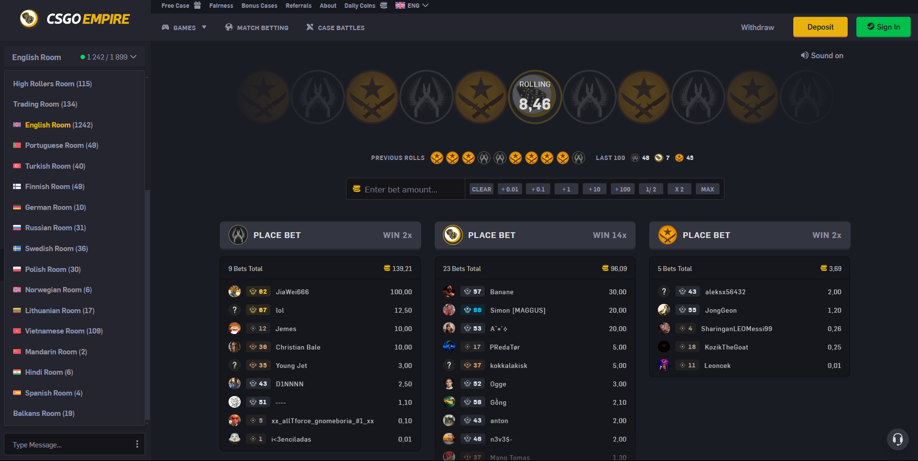 csgo roulette sites