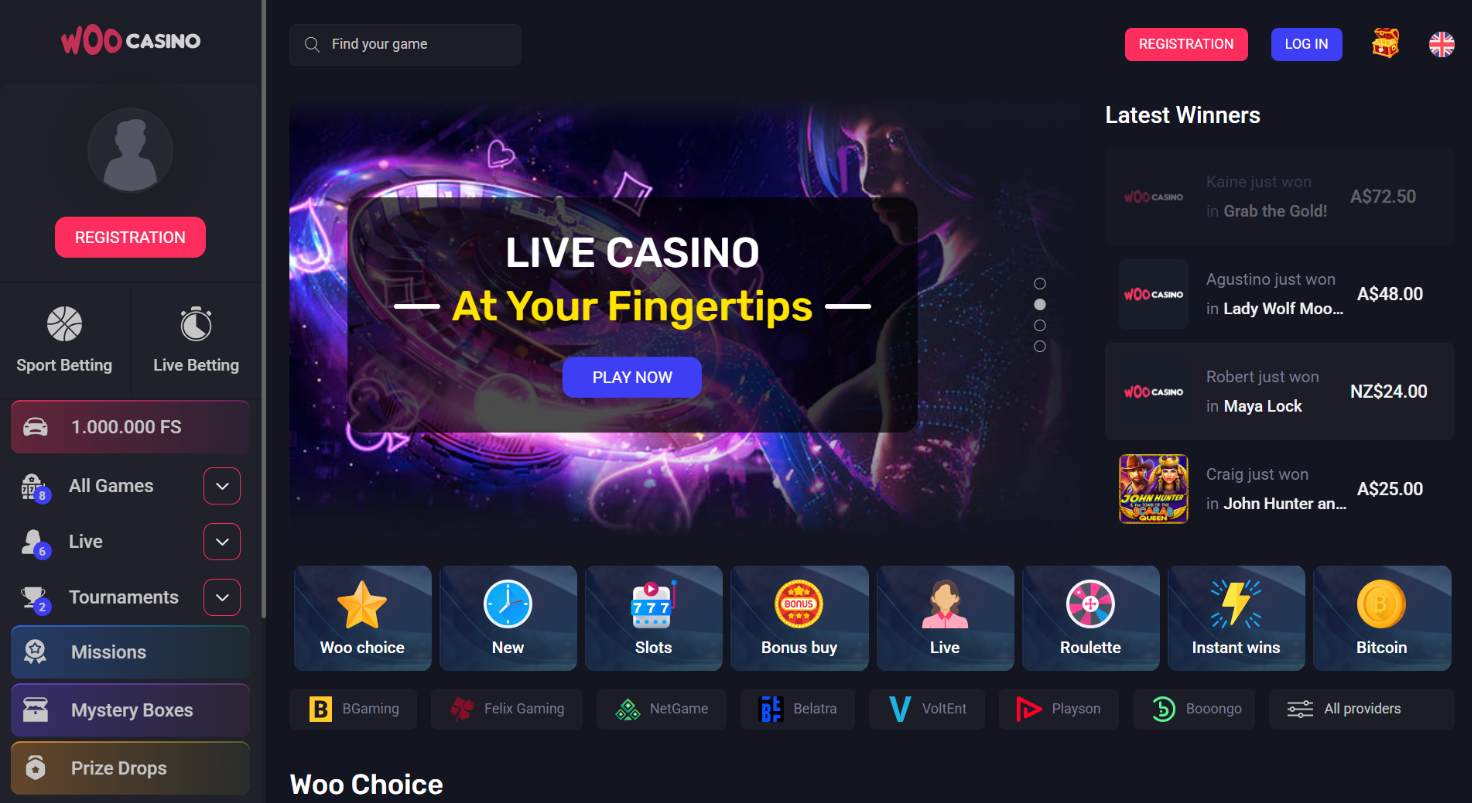 woocasino no deposit bonus
