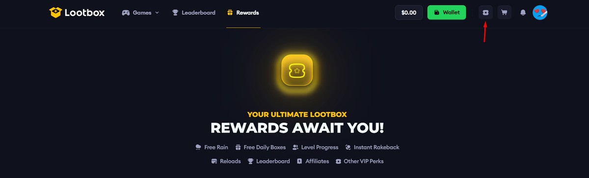 lootbox redeem code activation