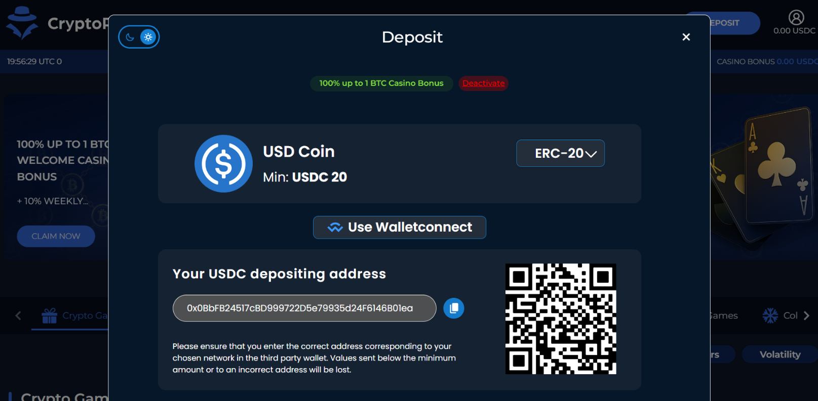 CryptoRoya bonus code