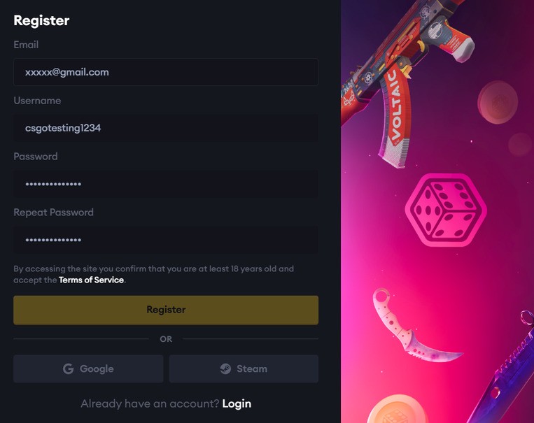 csgold sign-up