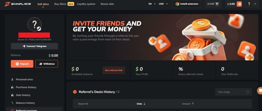 skinplace referral code